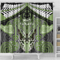Aotearoa Iwi Ngati Raukawa Shower Curtain Maori Kowhaiwhai Pattern LT19 - Polynesian Pride