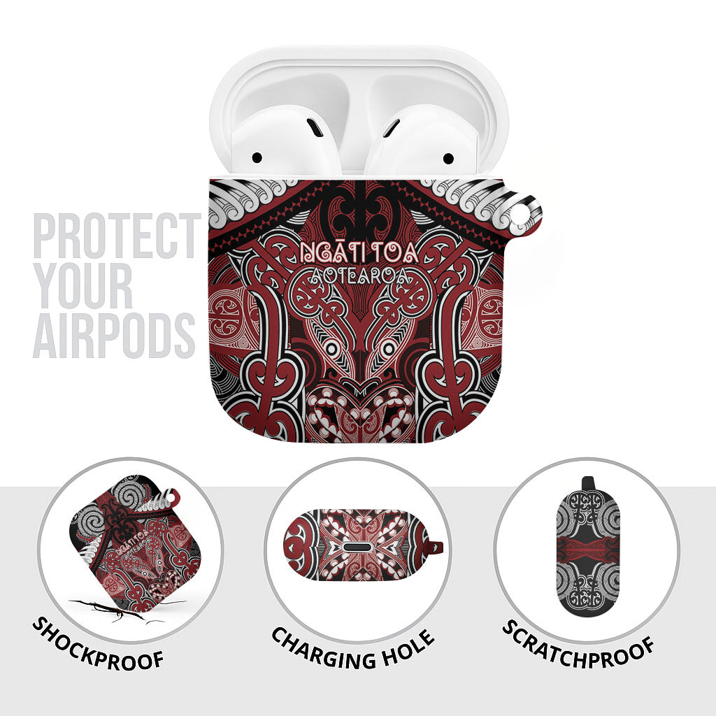 Aotearoa Iwi Ngati Toa AirPods Case Maori Kowhaiwhai Pattern LT19 - Polynesian Pride