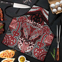 Aotearoa Iwi Ngati Toa Apron Maori Kowhaiwhai Pattern LT19 Red - Polynesian Pride
