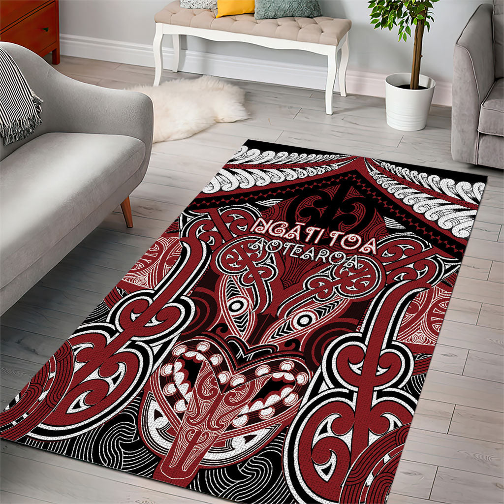 Aotearoa Iwi Ngati Toa Area Rug Maori Kowhaiwhai Pattern LT19 - Polynesian Pride