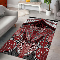 Aotearoa Iwi Ngati Toa Area Rug Maori Kowhaiwhai Pattern LT19 - Polynesian Pride