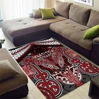 Aotearoa Iwi Ngati Toa Area Rug Maori Kowhaiwhai Pattern LT19 - Polynesian Pride