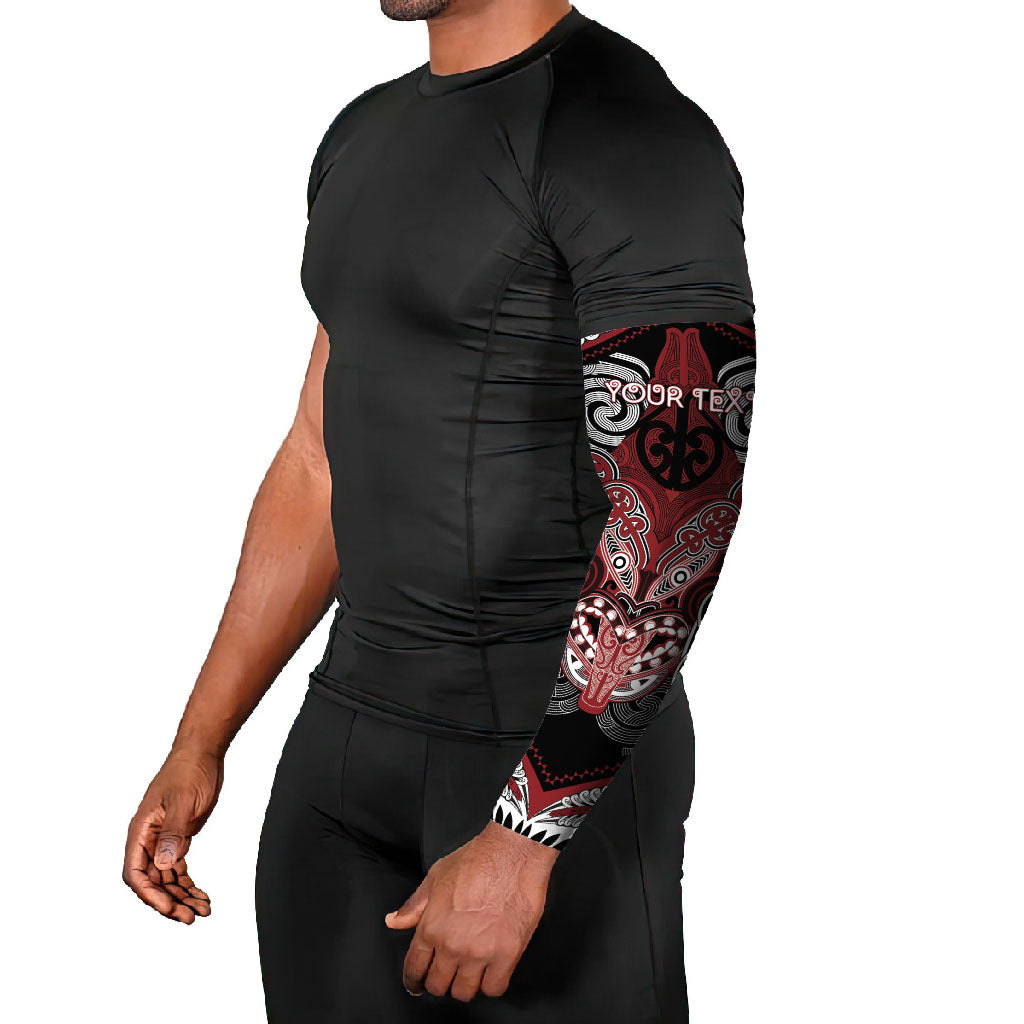 Aotearoa Iwi Ngati Toa Personalised Arm Sleeves Maori Kowhaiwhai Pattern LT19 - Polynesian Pride
