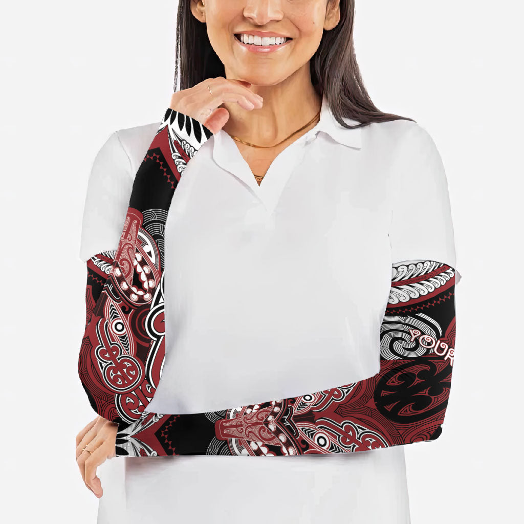 Aotearoa Iwi Ngati Toa Personalised Arm Sleeves Maori Kowhaiwhai Pattern LT19 - Polynesian Pride