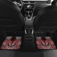 Aotearoa Iwi Ngati Toa Personalised Car Mats Maori Kowhaiwhai Pattern LT19 Set 2pcs - Back Red - Polynesian Pride