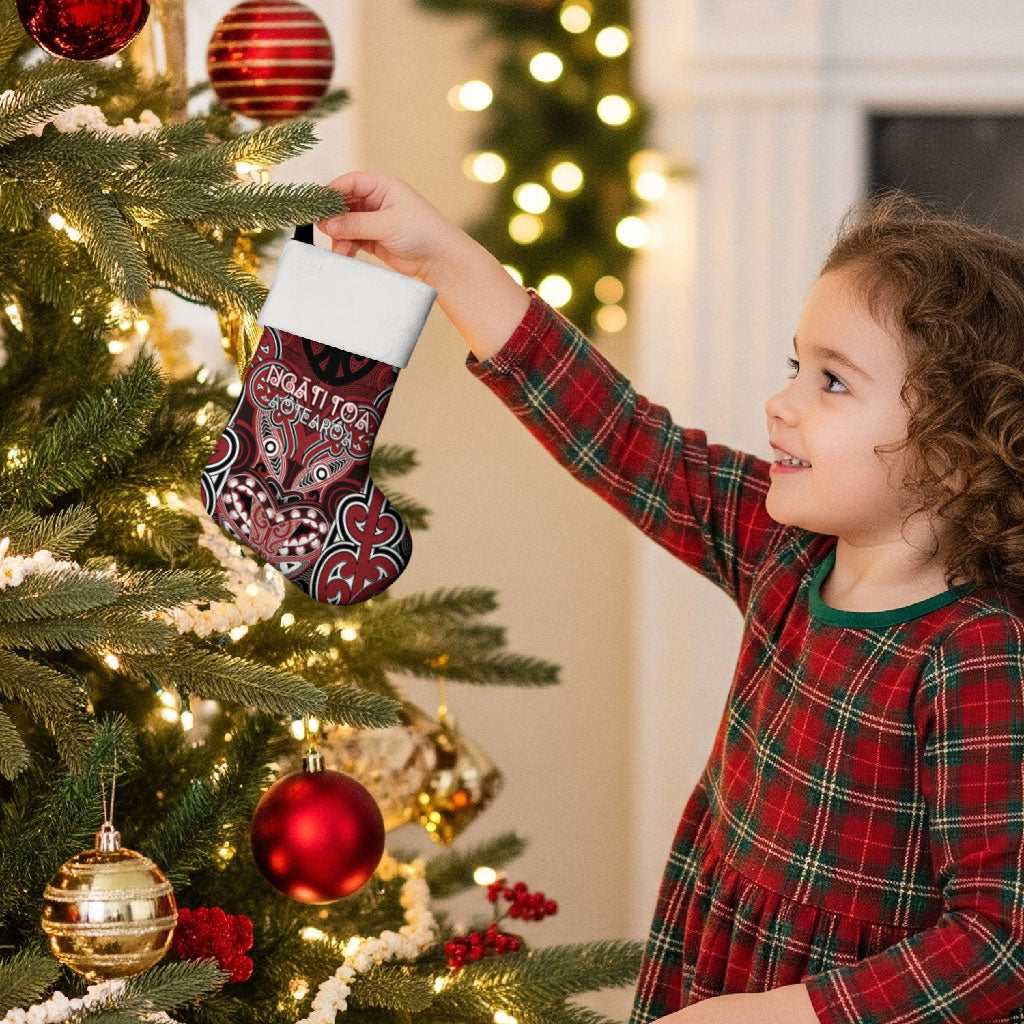 Aotearoa Iwi Ngati Toa Personalised Christmas Stocking Maori Kowhaiwhai Pattern LT19 - Polynesian Pride