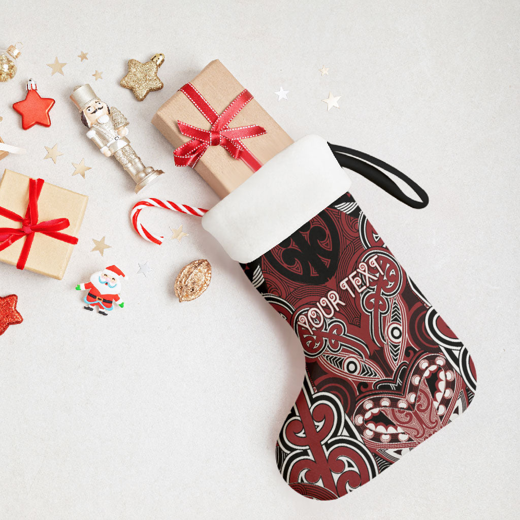 Aotearoa Iwi Ngati Toa Personalised Christmas Stocking Maori Kowhaiwhai Pattern LT19 - Polynesian Pride