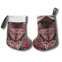 Aotearoa Iwi Ngati Toa Personalised Christmas Stocking Maori Kowhaiwhai Pattern LT19 - Polynesian Pride