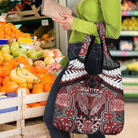 Aotearoa Iwi Ngati Toa Grocery Bag Maori Kowhaiwhai Pattern LT19 - Polynesian Pride