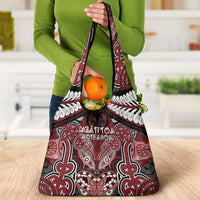 Aotearoa Iwi Ngati Toa Grocery Bag Maori Kowhaiwhai Pattern LT19 - Polynesian Pride