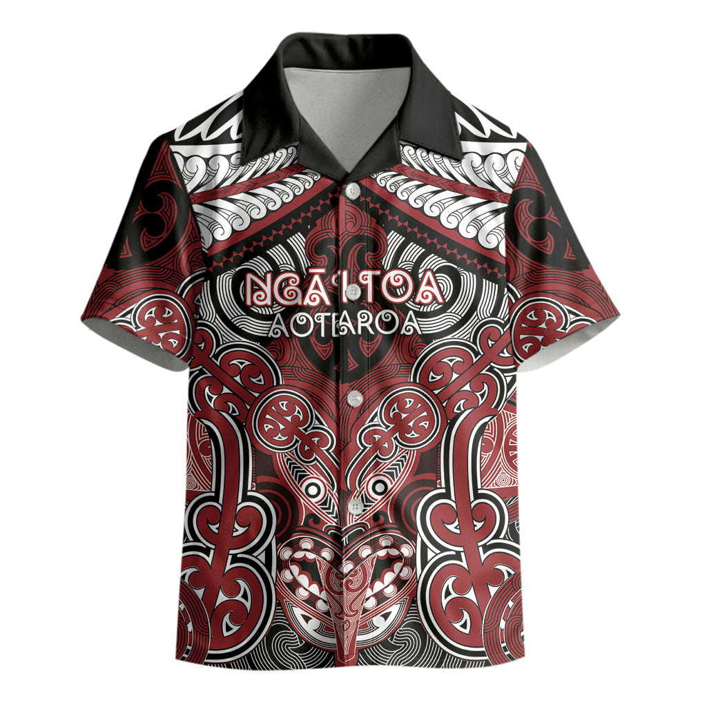 Aotearoa Iwi Ngati Toa Personalised Kid Hawaiian Shirt Maori Kowhaiwhai Pattern LT19 - Polynesian Pride