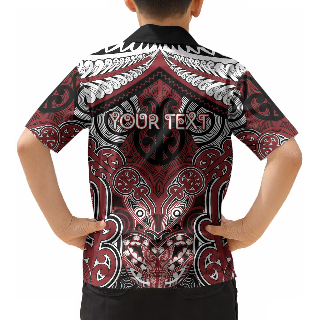 Aotearoa Iwi Ngati Toa Personalised Kid Hawaiian Shirt Maori Kowhaiwhai Pattern LT19 - Polynesian Pride