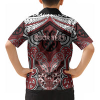 Aotearoa Iwi Ngati Toa Personalised Kid Hawaiian Shirt Maori Kowhaiwhai Pattern LT19 - Polynesian Pride