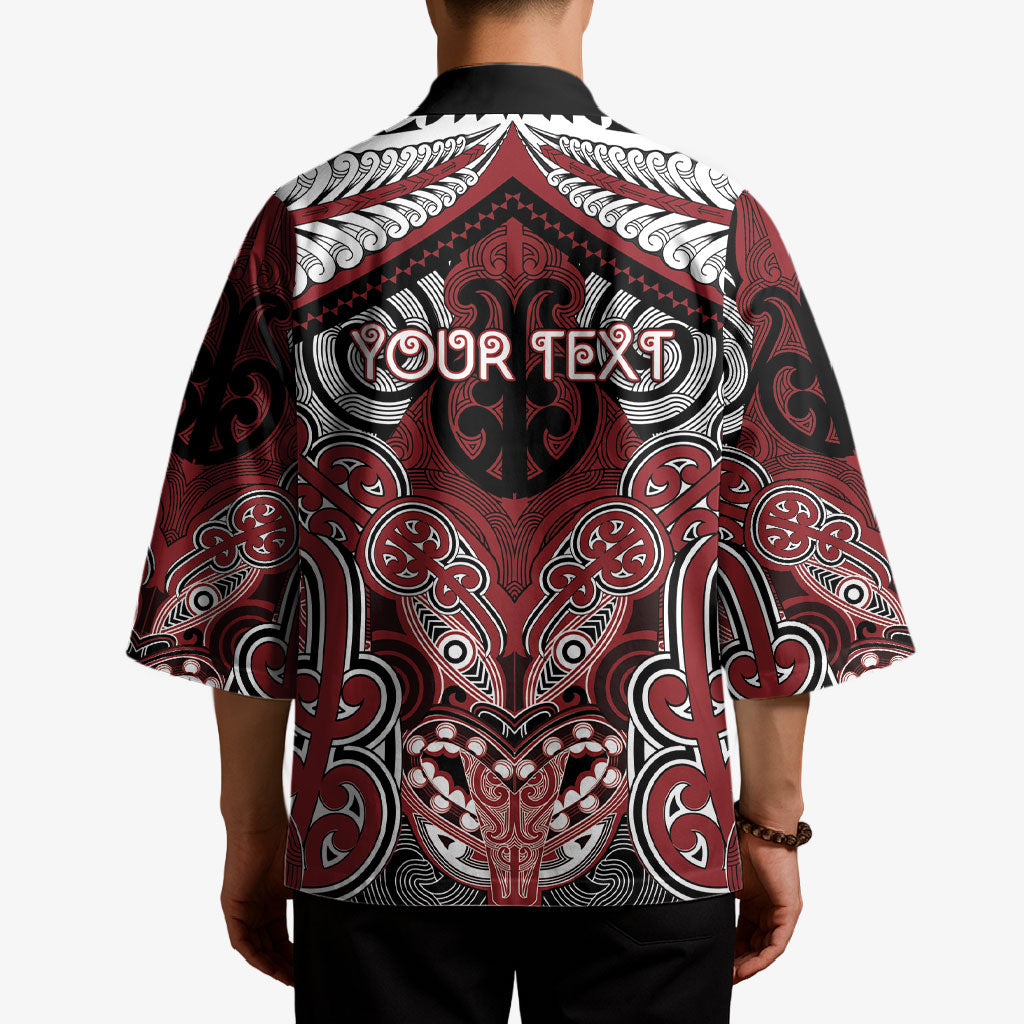 Aotearoa Iwi Ngati Toa Personalised Kimono Maori Kowhaiwhai Pattern LT19 - Polynesian Pride