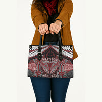 Aotearoa Iwi Ngati Toa Leather Bag Maori Kowhaiwhai Pattern LT19 - Polynesian Pride