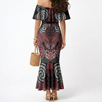 Aotearoa Iwi Ngati Toa Personalised Mermaid Dress Maori Kowhaiwhai Pattern LT19 - Polynesian Pride