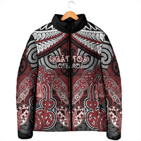 Aotearoa Iwi Ngati Toa Personalised Padded Jacket Maori Kowhaiwhai Pattern LT19 - Polynesian Pride