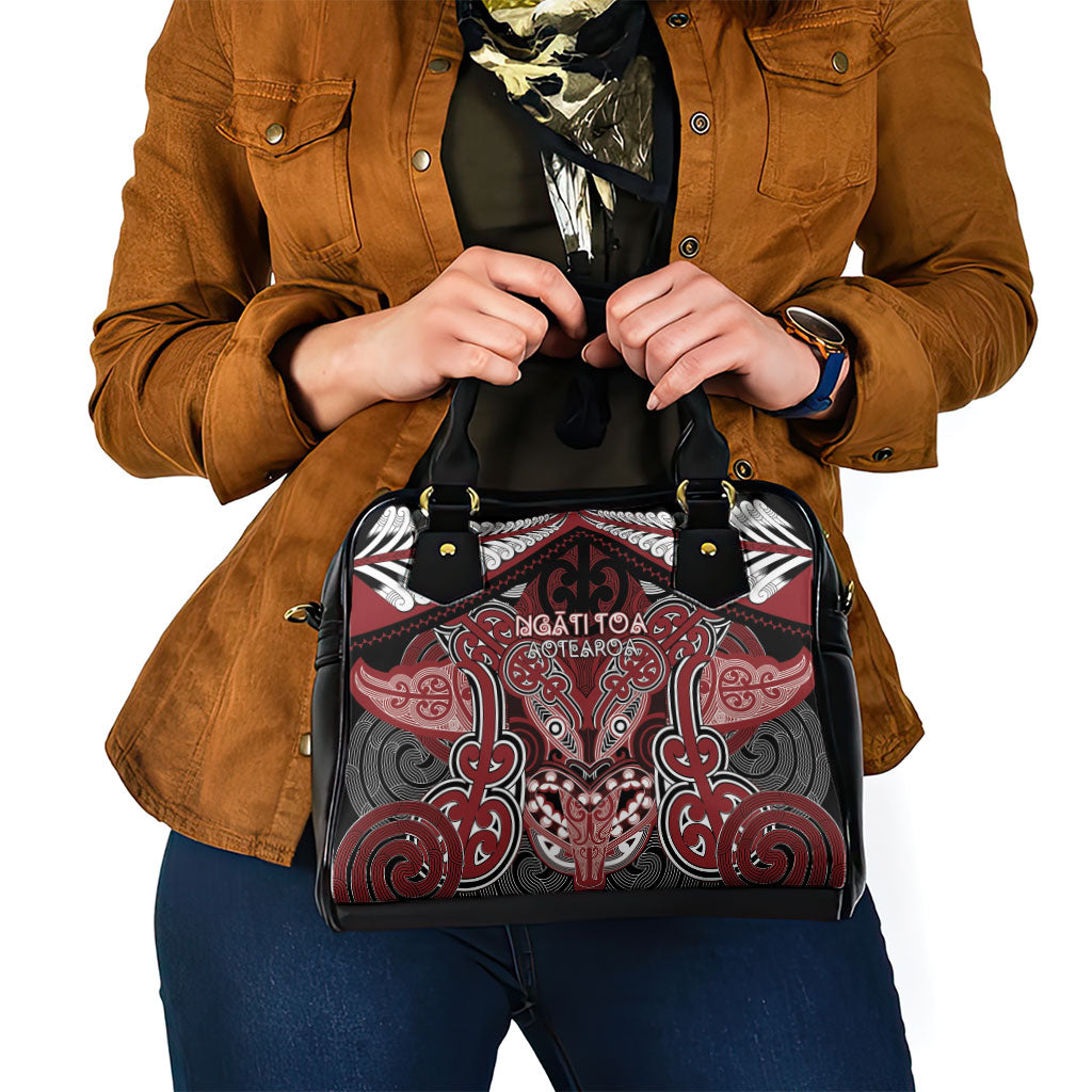 Aotearoa Iwi Ngati Toa Shoulder Handbag Maori Kowhaiwhai Pattern LT19 - Polynesian Pride