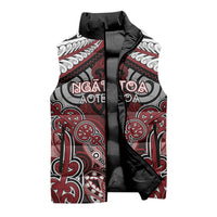 Aotearoa Iwi Ngati Toa Personalised Sleeveless Puffer Jacket Maori Kowhaiwhai Pattern LT19 - Polynesian Pride