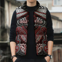 Aotearoa Iwi Ngati Toa Personalised Sleeveless Puffer Jacket Maori Kowhaiwhai Pattern LT19 - Polynesian Pride