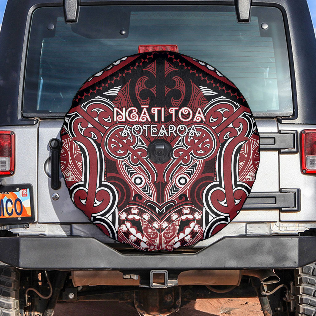 Aotearoa Iwi Ngati Toa Spare Tire Cover Maori Kowhaiwhai Pattern LT19 Red - Polynesian Pride