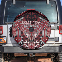 Aotearoa Iwi Ngati Toa Spare Tire Cover Maori Kowhaiwhai Pattern LT19 Red - Polynesian Pride