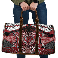Aotearoa Iwi Ngati Toa Travel Bag Maori Kowhaiwhai Pattern LT19 Red - Polynesian Pride