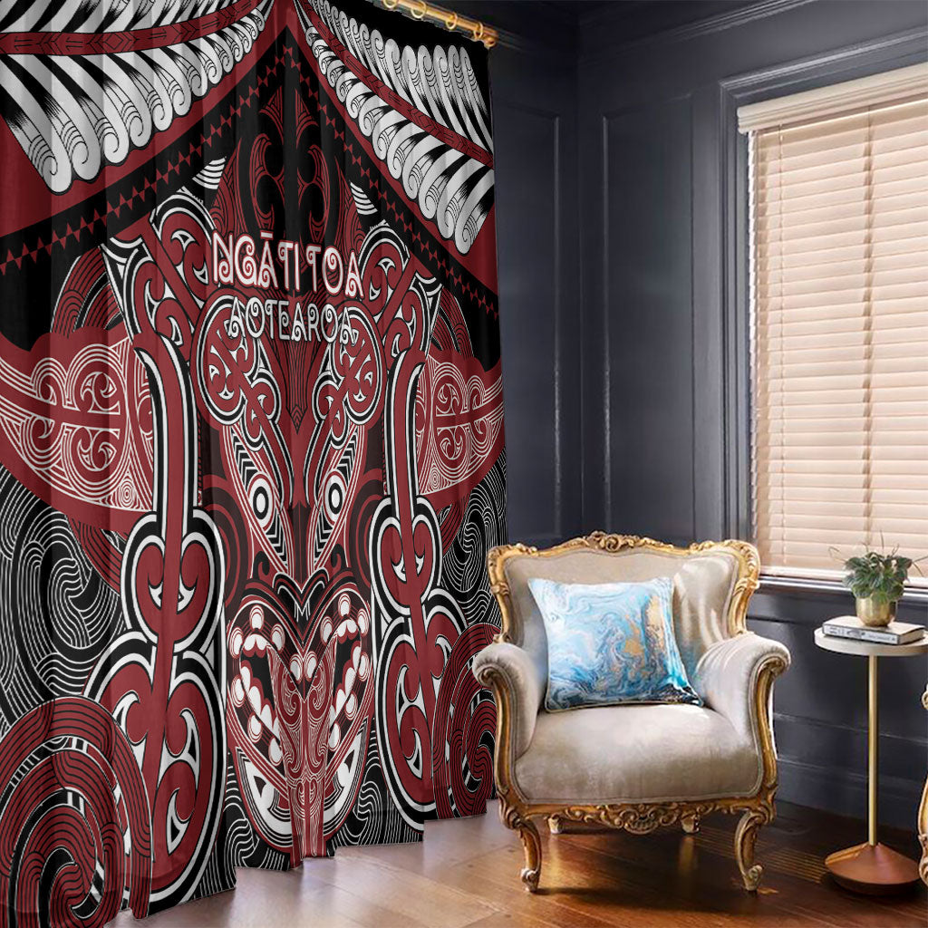 Aotearoa Iwi Ngati Toa Window Curtain Maori Kowhaiwhai Pattern LT19 - Polynesian Pride