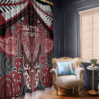 Aotearoa Iwi Ngati Toa Window Curtain Maori Kowhaiwhai Pattern LT19 - Polynesian Pride