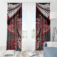 Aotearoa Iwi Ngati Toa Window Curtain Maori Kowhaiwhai Pattern LT19 - Polynesian Pride