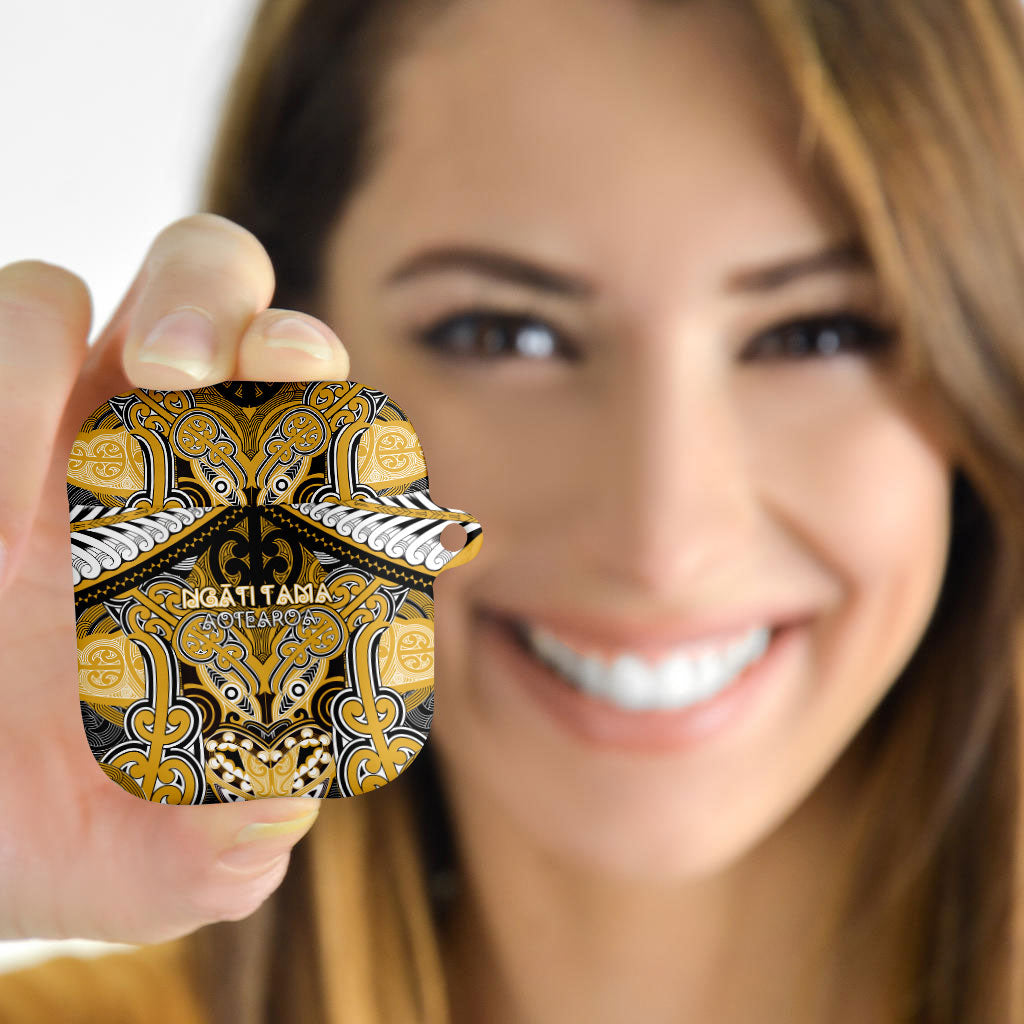 Aotearoa Iwi Ngati Tama AirPods Case Maori Kowhaiwhai Pattern LT19 - Polynesian Pride