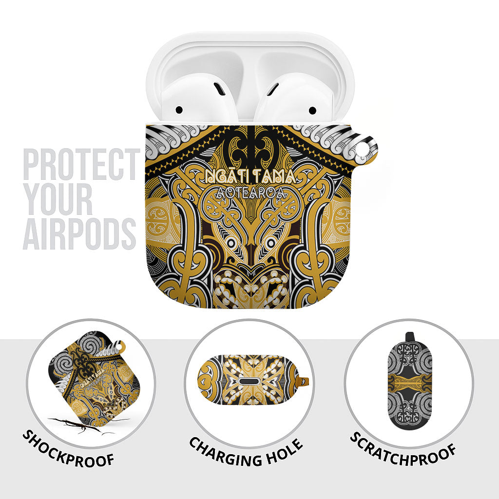 Aotearoa Iwi Ngati Tama AirPods Case Maori Kowhaiwhai Pattern LT19 - Polynesian Pride