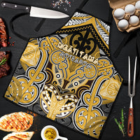Aotearoa Iwi Ngati Tama Apron Maori Kowhaiwhai Pattern LT19 Yellow - Polynesian Pride