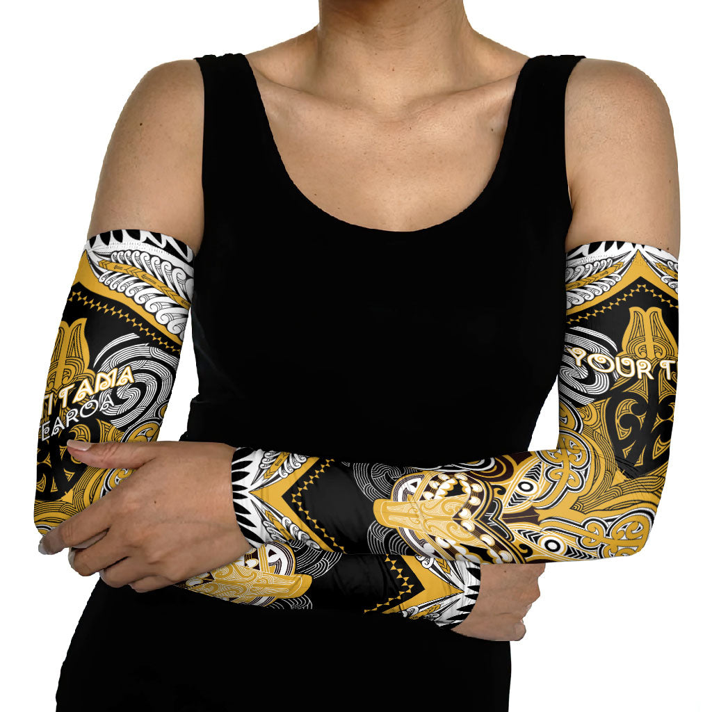 Aotearoa Iwi Ngati Tama Personalised Arm Sleeves Maori Kowhaiwhai Pattern LT19 - Polynesian Pride