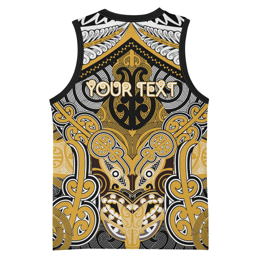 Aotearoa Iwi Ngati Tama Personalised Basketball Jersey Maori Kowhaiwhai Pattern LT19 - Polynesian Pride