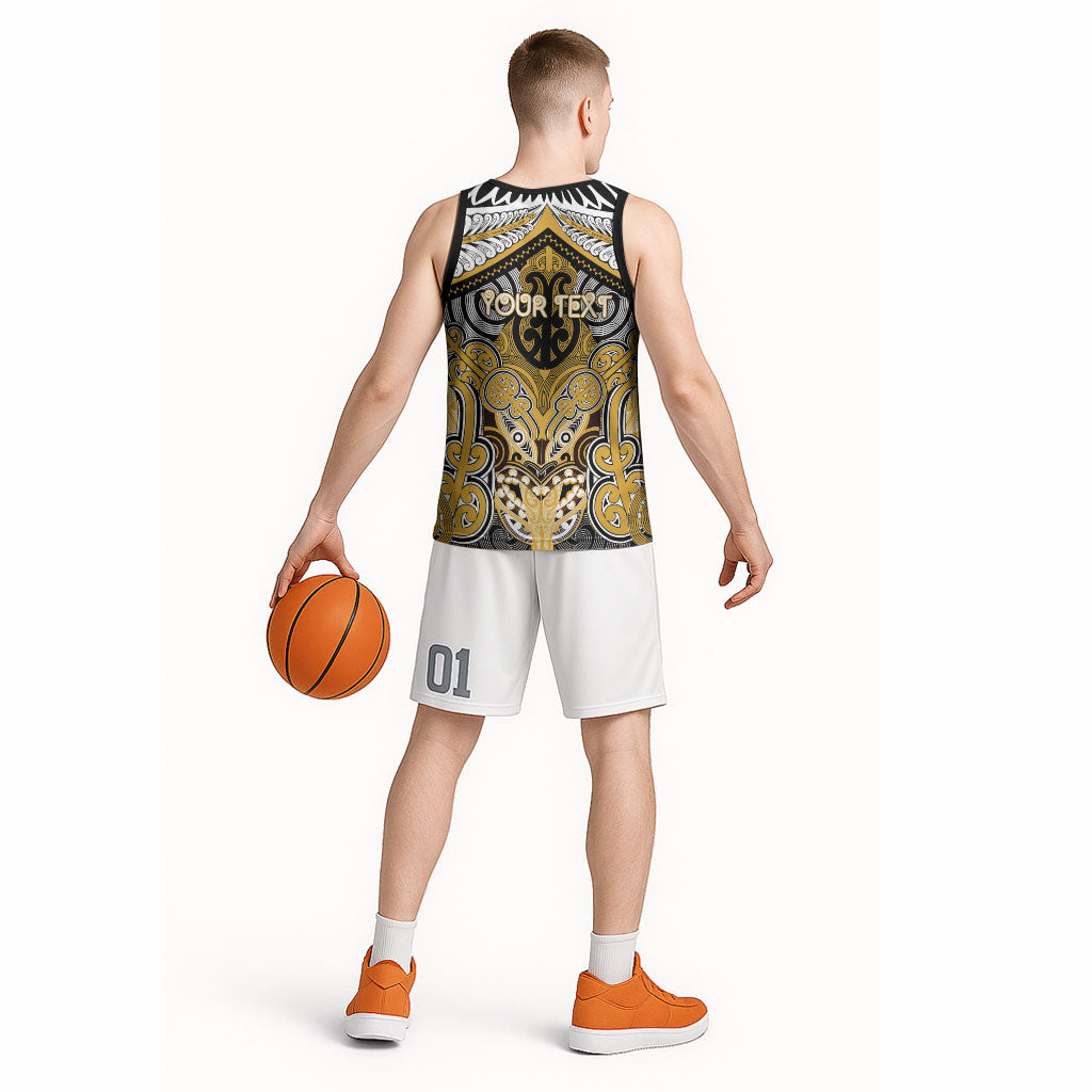 Aotearoa Iwi Ngati Tama Personalised Basketball Jersey Maori Kowhaiwhai Pattern LT19 - Polynesian Pride