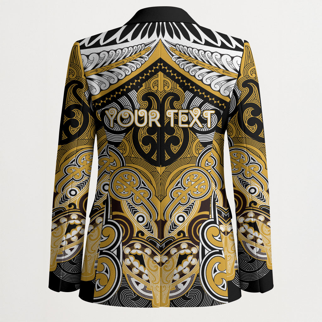 Aotearoa Iwi Ngati Tama Personalised Blazer Maori Kowhaiwhai Pattern LT19 - Polynesian Pride