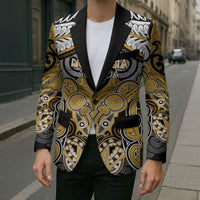 Aotearoa Iwi Ngati Tama Personalised Blazer Maori Kowhaiwhai Pattern LT19 - Polynesian Pride