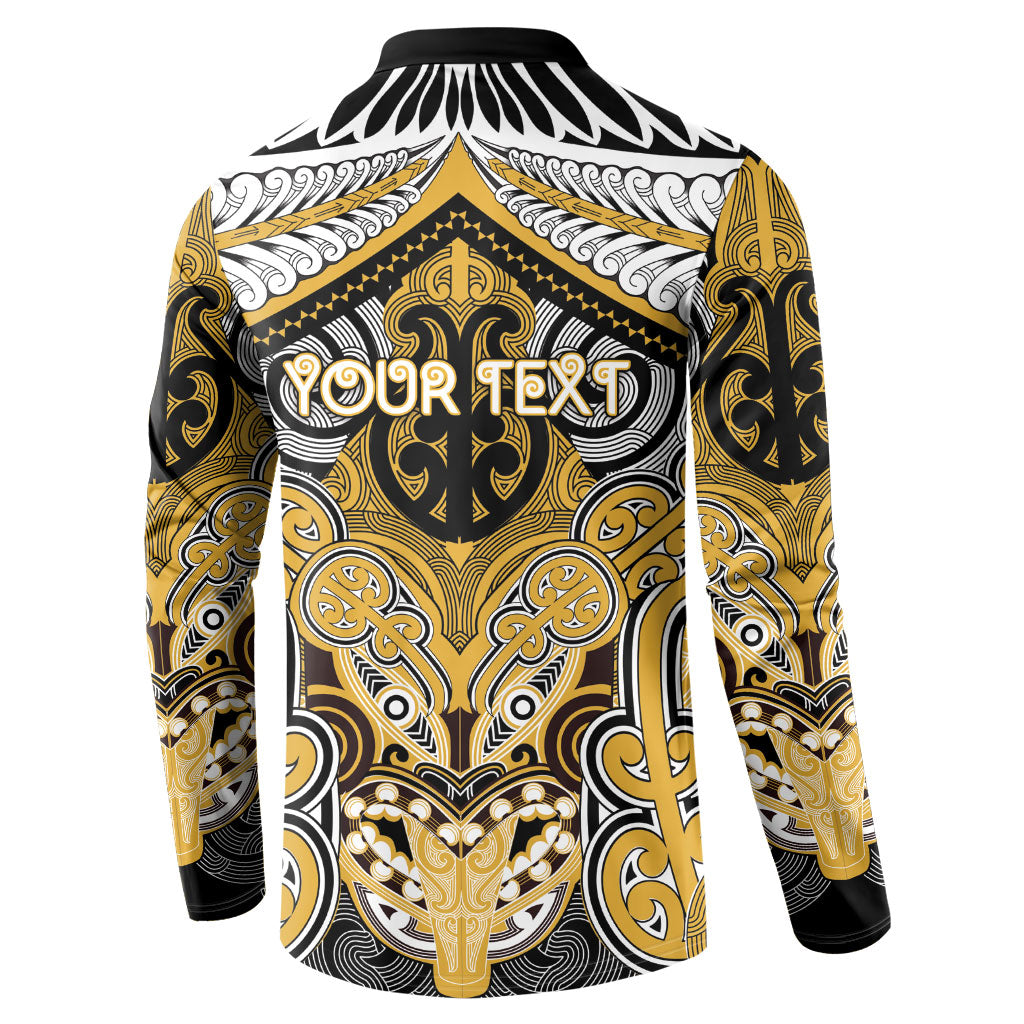 Aotearoa Iwi Ngati Tama Personalised Button Sweatshirt Maori Kowhaiwhai Pattern LT19 - Polynesian Pride
