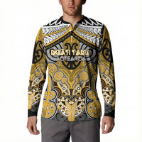 Aotearoa Iwi Ngati Tama Personalised Button Sweatshirt Maori Kowhaiwhai Pattern LT19 - Polynesian Pride