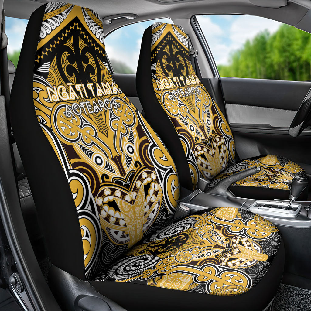 Aotearoa Iwi Ngati Tama Car Seat Cover Maori Kowhaiwhai Pattern LT19 - Polynesian Pride