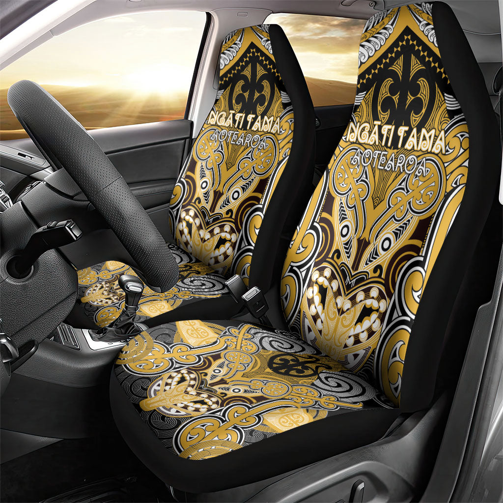 Aotearoa Iwi Ngati Tama Car Seat Cover Maori Kowhaiwhai Pattern LT19 - Polynesian Pride