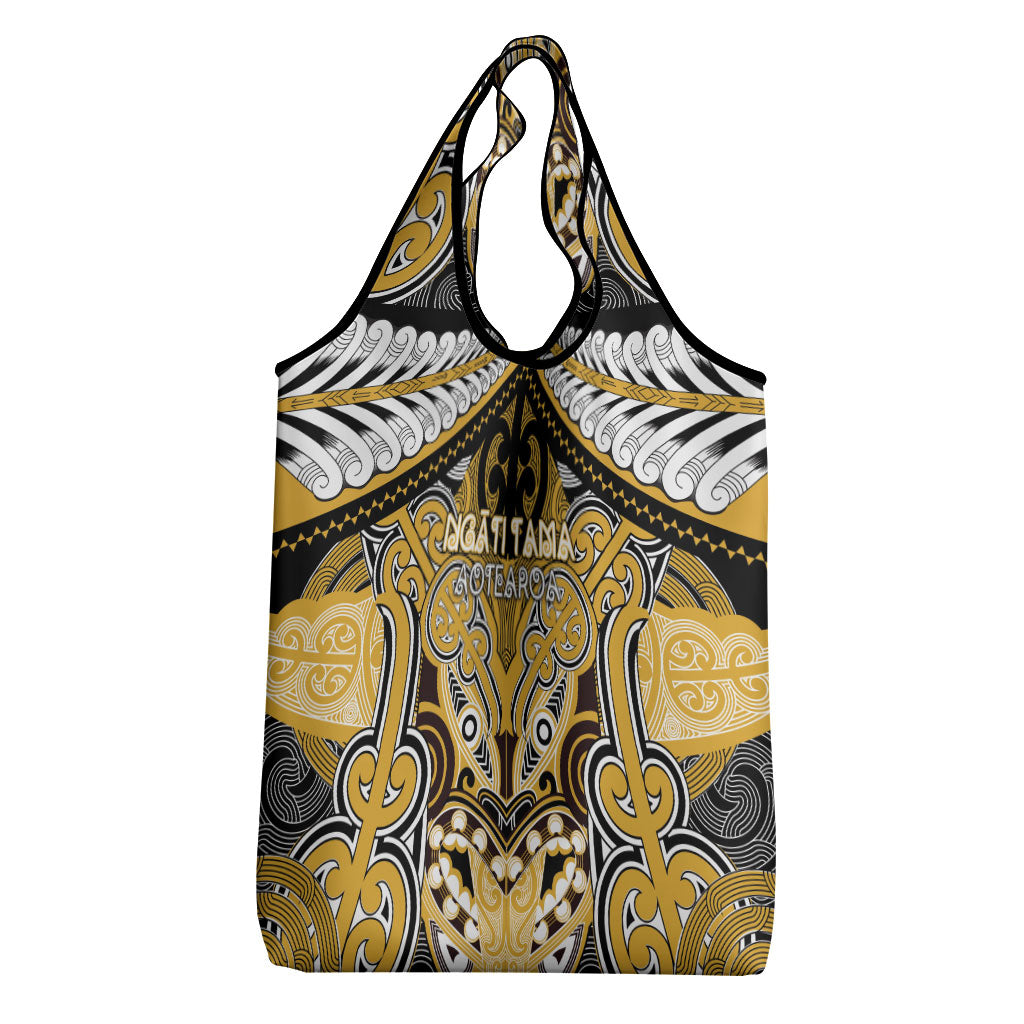 Aotearoa Iwi Ngati Tama Grocery Bag Maori Kowhaiwhai Pattern LT19 - Polynesian Pride