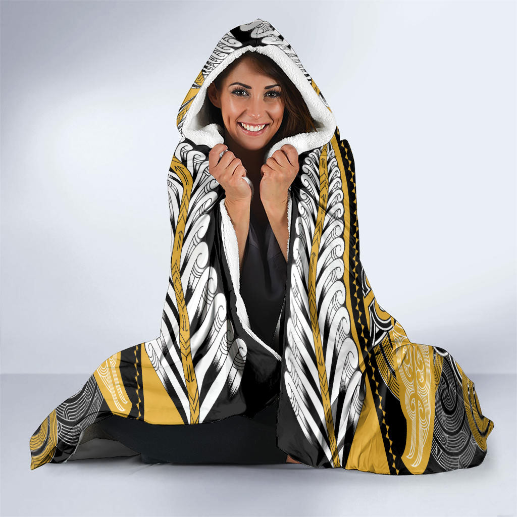 Aotearoa Iwi Ngati Tama Hooded Blanket Maori Kowhaiwhai Pattern LT19 - Polynesian Pride