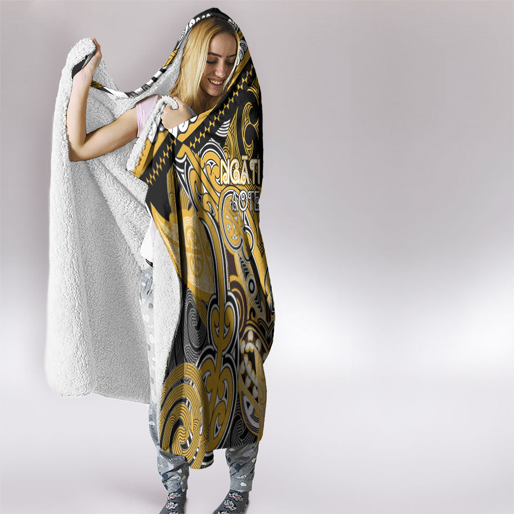 Aotearoa Iwi Ngati Tama Hooded Blanket Maori Kowhaiwhai Pattern LT19 - Polynesian Pride