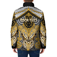 Aotearoa Iwi Ngati Tama Personalised Padded Jacket Maori Kowhaiwhai Pattern LT19 - Polynesian Pride