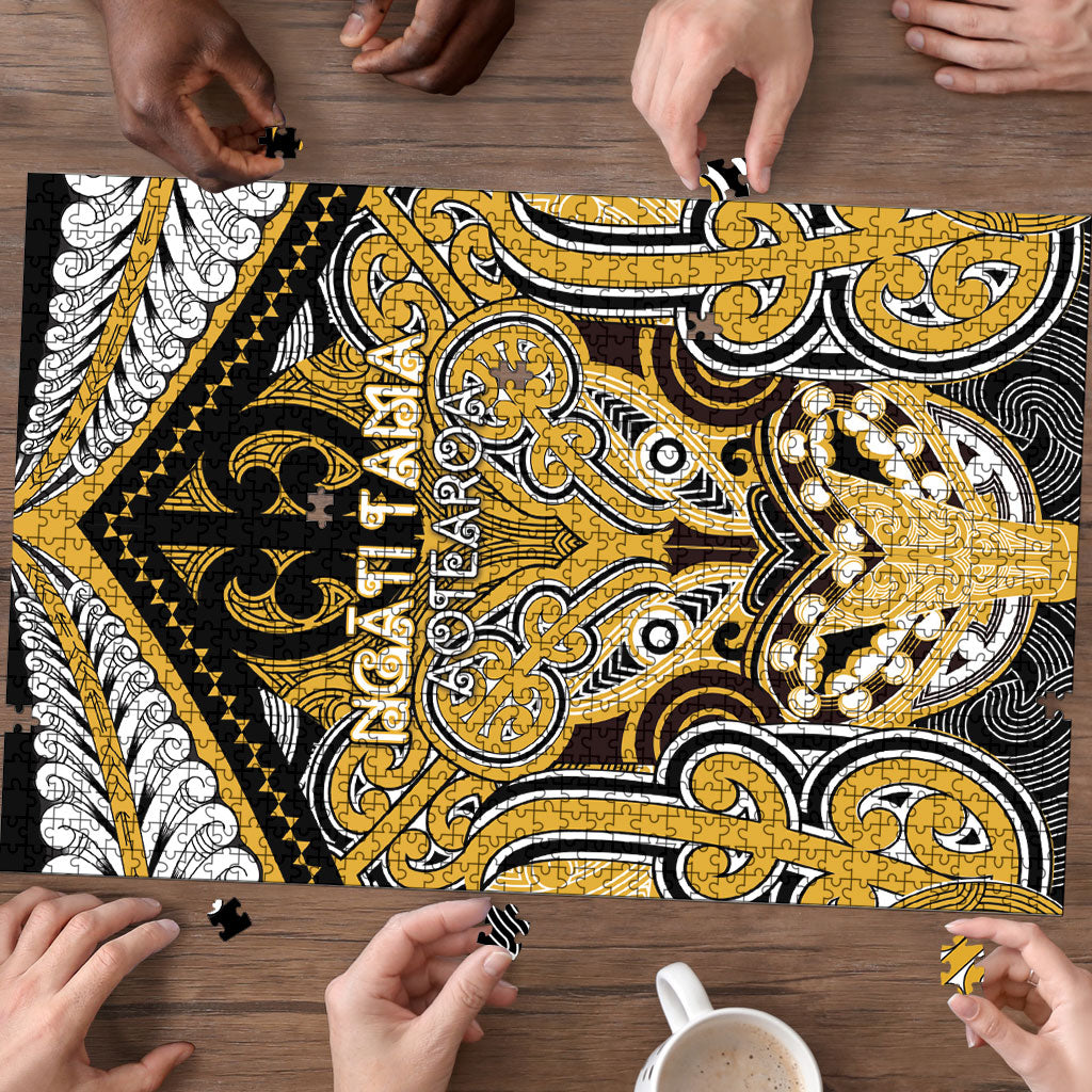 Aotearoa Iwi Ngati Tama Puzzle Maori Kowhaiwhai Pattern LT19 - Polynesian Pride