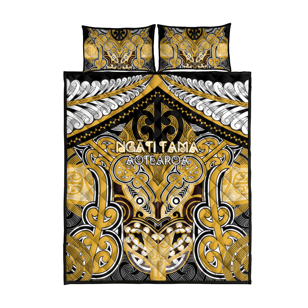 Aotearoa Iwi Ngati Tama Quilt Bed Set Maori Kowhaiwhai Pattern LT19 - Polynesian Pride