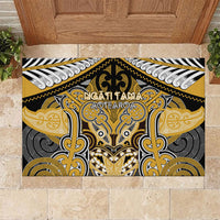 Aotearoa Iwi Ngati Tama Rubber Doormat Maori Kowhaiwhai Pattern LT19 Yellow - Polynesian Pride