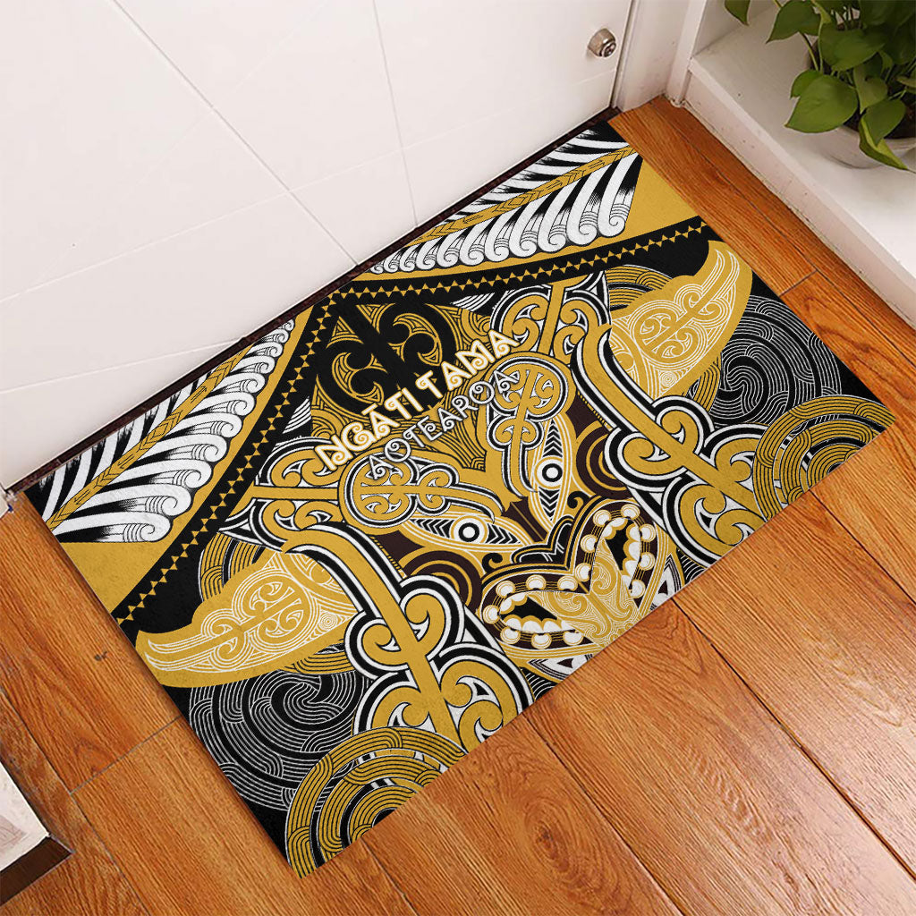 Aotearoa Iwi Ngati Tama Rubber Doormat Maori Kowhaiwhai Pattern LT19 - Polynesian Pride